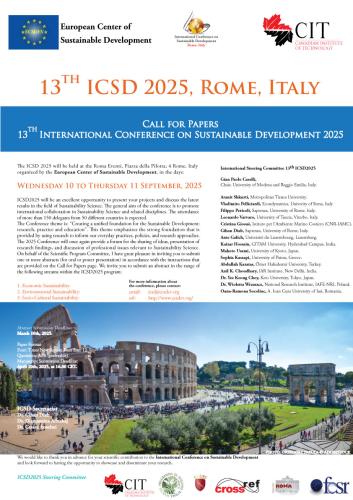 International Conference on Sustainable Development (ICSD 2025)